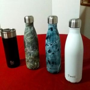 S'well Lot of 4 Insulated Beverage Containers 1 16 oz Tumbler 3 17 oz Bottles